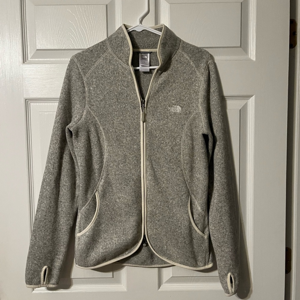 The North Face Gray Utility Jacket with Stand-Up Collar